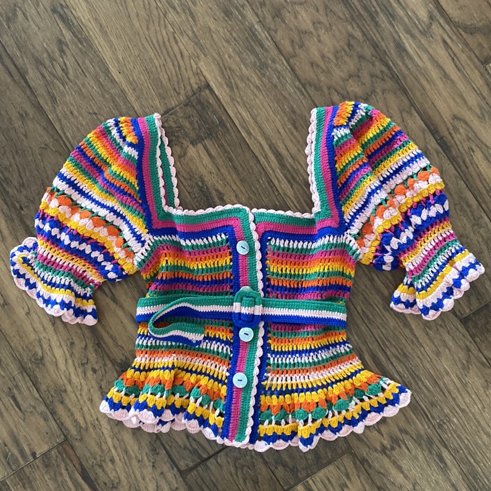Farm rio crochet top